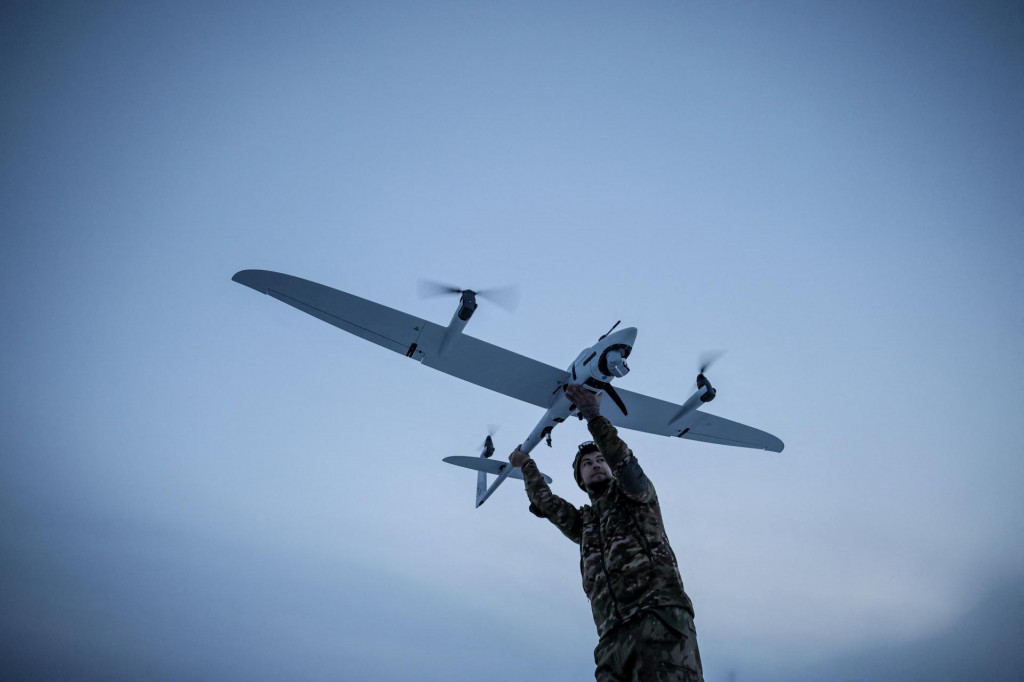 Ukrajinsk&yacute; dron. FOTO: Reuters