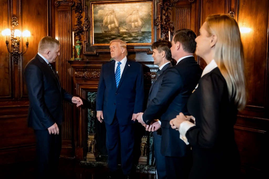 Premi&eacute;r Robert Fico a americk&yacute; prezident Donald Trump FOTO: &Uacute;rad vl&aacute;dy