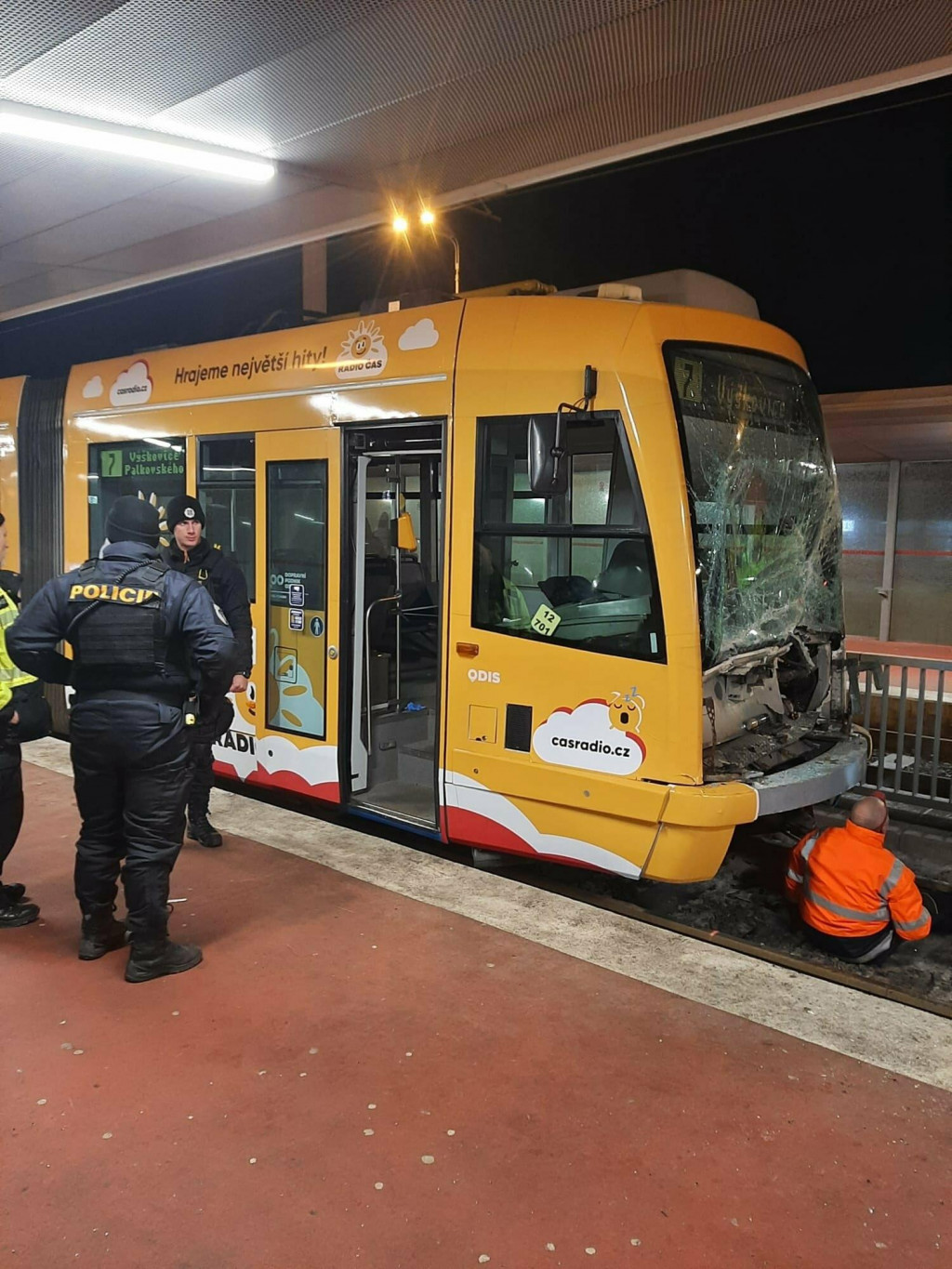 V Ostrave sa zrazili električky. FOTO: Facebook/Policie ČR