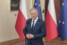 Na sn&iacute;mke poľsk&yacute; premi&eacute;r Donald Tusk. FOTO: TASR/Slavom&iacute;r Gregor&iacute;k