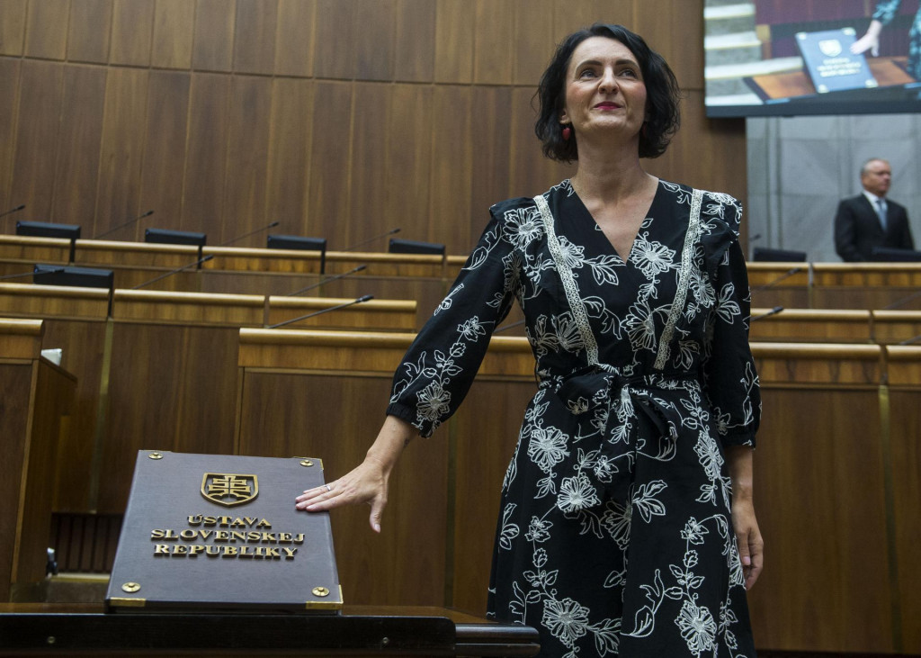 Jana Hanuliakov&aacute; (Progres&iacute;vne Slovensko). FOTO: TASR/Jakub Kotian