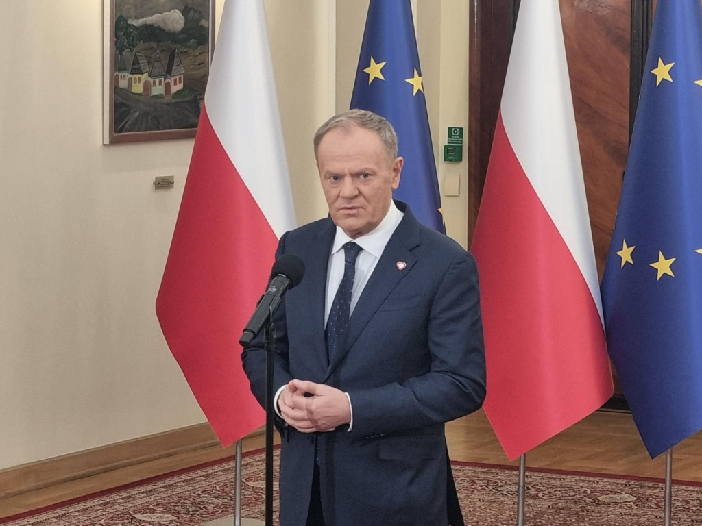 Na sn&iacute;mke poľsk&yacute; premi&eacute;r Donald Tusk. FOTO: TASR/Slavom&iacute;r Gregor&iacute;k