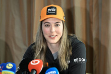 Na sn&iacute;mke slovensk&aacute; lyžiarka Petra Vlhov&aacute;. FOTO: TASR/Pavel Neubauer FOTO: Pavel Neubauer