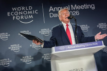Americk&yacute; prezident Donald Trump rečn&iacute; na Svetovom ekonomickom f&oacute;re v Davose. FOTO: REUTERS