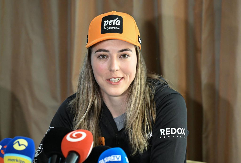 Na sn&iacute;mke slovensk&aacute; lyžiarka Petra Vlhov&aacute;. FOTO: TASR/Pavel Neubauer FOTO: Pavel Neubauer