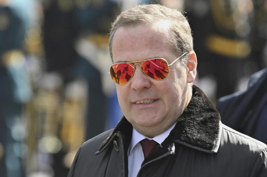 Podpredseda ruskej bezpečnostnej rady a b&yacute;val&yacute; rusk&yacute; prezident Dmitrij Medvedev. FOTO: TASR/AP