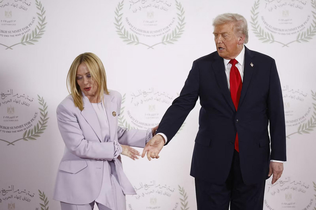 Americk&yacute; prezident Donald Trump a talianska premi&eacute;rka Giorgia Meloniov&aacute;. FOTO: Reuters