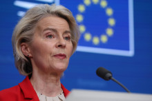 Na sn&iacute;mke &scaron;&eacute;fka Eur&oacute;pskej komisie (EK) Ursula von der Leyenov&aacute;. FOTO TASR/AP
