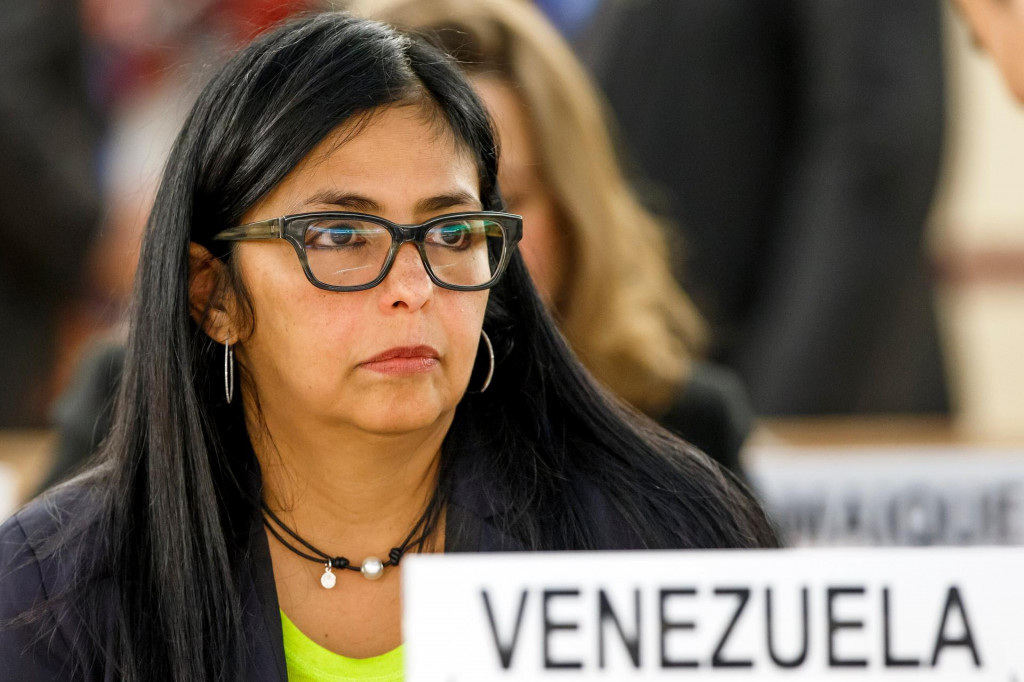Venezuelsk&aacute; ministerka zahraničn&yacute;ch vec&iacute; Delcy Rodr&iacute;guezov&aacute;. FOTO: TASR/AP