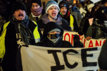 Demon&scaron;tranti v New Yorku. FOTO: REUTERS