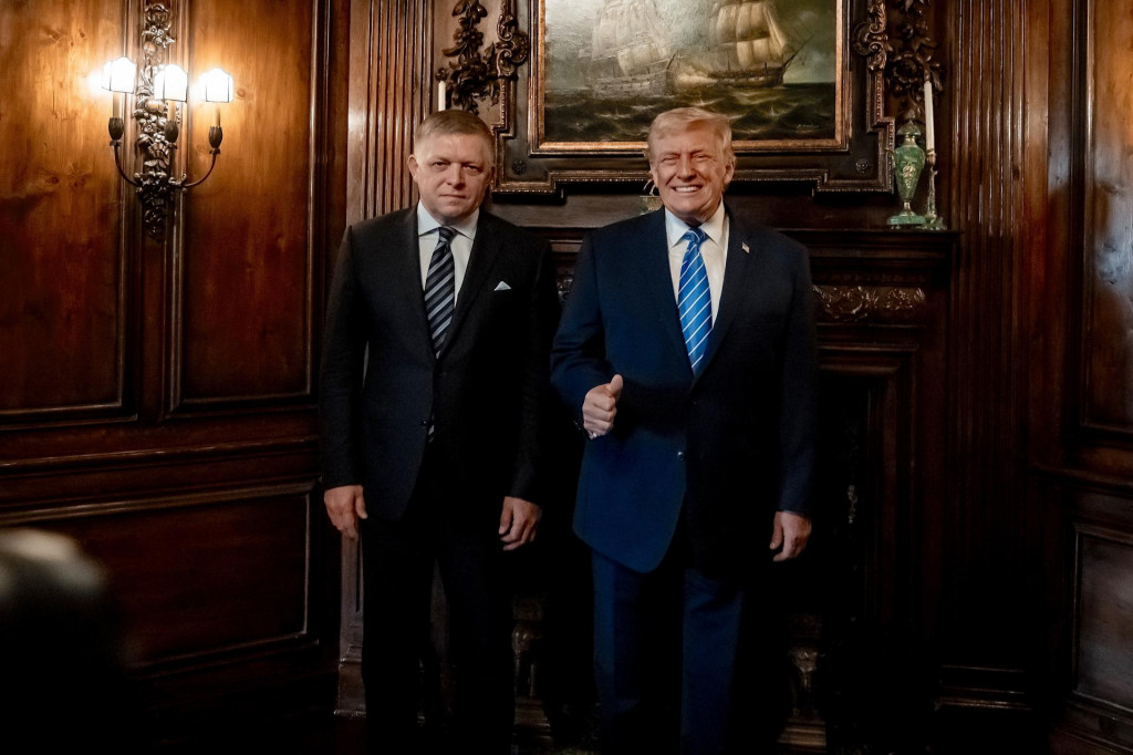 premi&eacute;r Robert Fico a americk&yacute; prezident Donald Trump FOTO: &uacute;rad vl&aacute;dy