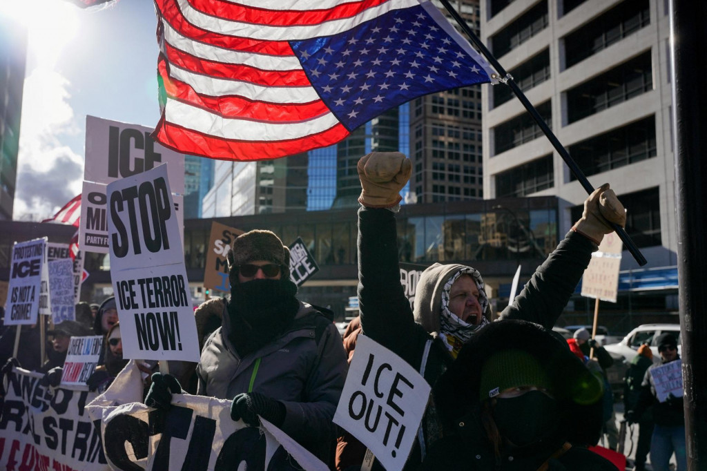 Protest proti ICE v Minneapolise. FOTO: Reuters