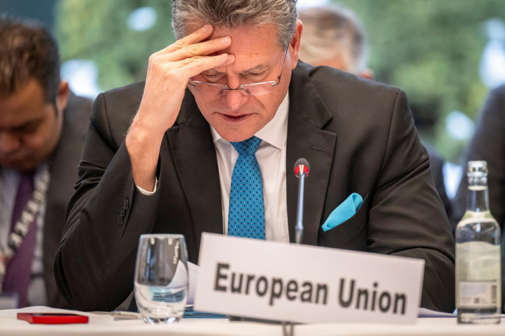 Eurokomis&aacute;r pre obchod a ekonomick&uacute; bezpečnosť Maro&scaron; &Scaron;efčovič. FOTO: REUTERS