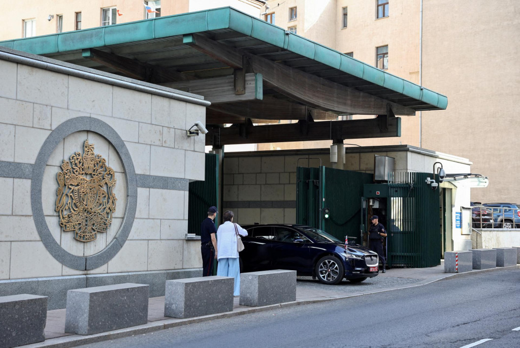 Britsk&aacute; ambas&aacute;da v Moskve. FOTO: Reuters