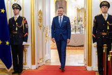 Na sn&iacute;mke prezident SR Peter Pellegrini počas prijatia ved&uacute;cich diplomatick&yacute;ch misi&iacute; v priestoroch Bratislavsk&eacute;ho hradu 3. febru&aacute;ra 2026 v Bratislave. FOTO TASR - Jakub Kotian FOTO: Jakub Kotian