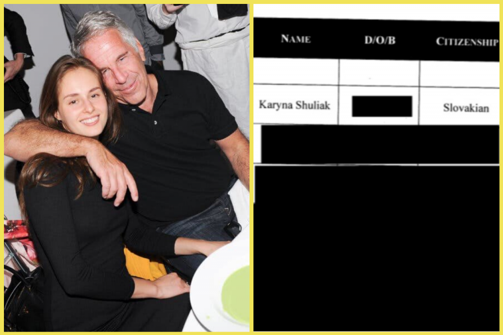 Karyna Shuliak (Karina &Scaron;uljak) a Jeffrey Epstein