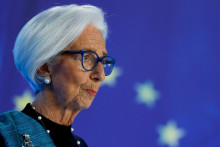 Prezidentka ECB Christine Lagardov&aacute; na tlačovej konferencii po decembrovom zasadnut&iacute; Rady guvern&eacute;rov banky vo Frankfurte nad Mohanom. FOTO: REUTERS