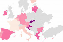 Infl&aacute;cia v krajin&aacute;ch euroz&oacute;ny v janu&aacute;ri. Zdroj: HN