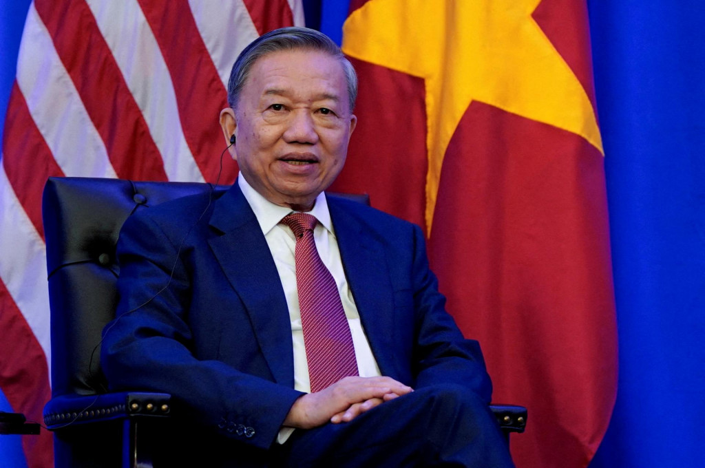Vodca vietnamsk&yacute;ch komunistov T&ocirc; L&acirc;m p&oacute;zuje počas n&aacute;v&scaron;tevy New Yorku. Na arch&iacute;vnom z&aacute;bere zo septembra 2024. FOTO: Reuters