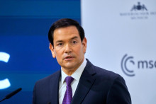 Americk&yacute; minister zahraničn&yacute;ch vec&iacute; Marco Rubio počas prejavu na Mn&iacute;chovskej bezpečnostnej konferencii (MSC) v Mn&iacute;chove 14. febru&aacute;ra 2026. FOTO:TASR/AP