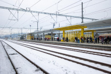 Na sn&iacute;mke zrekon&scaron;truovan&aacute; železničn&aacute; stanica ako s&uacute;časť projektu moderniz&aacute;cie železničn&eacute;ho uzla v Žiline. FOTO: TASR/Daniel Stehl&iacute;k