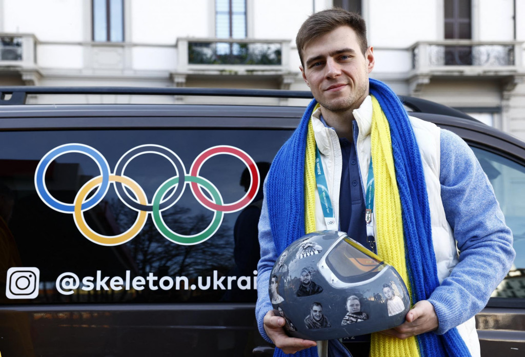 Ukrajinsk&yacute; skeletonista Vladislav Heraskevič. FOTO: Reuters