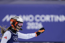 Na sn&iacute;mke slovensk&aacute; lyžiarka Petra Vlhov&aacute;. FOTO: TASR/Martin Baumann
