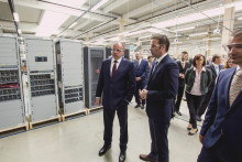 Andrej Kiska nav&scaron;t&iacute;vil z&aacute;vod v Novom Meste nad V&aacute;hom e&scaron;te v roku 2017. FOTO: Vertiv