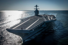 Na arch&iacute;vnej sn&iacute;mke lietadlov&aacute; loď USS Gerald R. Ford. FOTO: TASR/AP