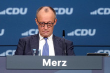 Nemeck&yacute; kancel&aacute;r a predseda vl&aacute;dnucej Kresťanskodemokratickej &uacute;nie (CDU) Friedrich Merz. FOTO: TASR/AP
