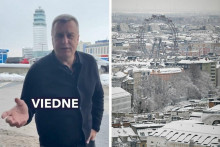 Andrej Danko a zasnežen&aacute; Viedeň. FOTO: Facebook Andreja Danka/Reuters