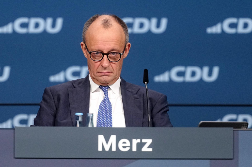 Nemeck&yacute; kancel&aacute;r a predseda vl&aacute;dnucej Kresťanskodemokratickej &uacute;nie (CDU) Friedrich Merz. FOTO: TASR/AP
