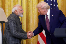 Americk&yacute; prezident Donald Trump a indick&yacute; premi&eacute;r Narendra Modi. FOTO: Reuters