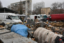 Ukrajinsk&aacute; Odesa zasiahnut&aacute; vojnou. FOTO TASR/AP