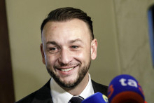 Na sn&iacute;mke minister vn&uacute;tra Mat&uacute;&scaron; &Scaron;utaj E&scaron;tok. FOTO: TASR/Dano Veselsk&yacute;