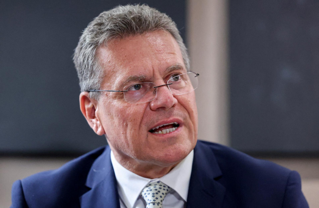 Eurokomis&aacute;r pre obchod Maro&scaron; &Scaron;efčovič. FOTO: Retuers