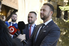 Na sn&iacute;mke minister vn&uacute;tra Mat&uacute;&scaron; &Scaron;utaj E&scaron;tok. FOTO: TASR/Pavel Neubauer