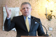 Na sn&iacute;mke predseda vl&aacute;dy Robert Fico. FOTO: TASR/Pavel Neubauer