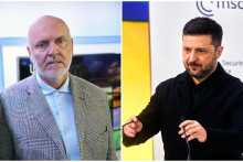 Na sn&iacute;mke ex&scaron;&eacute;f Slovnaftu Oszk&aacute;r Vil&aacute;gi a ukrajinsk&yacute; prezident Volodymyr Zelenskyj.

FOTO: HN, TASR
