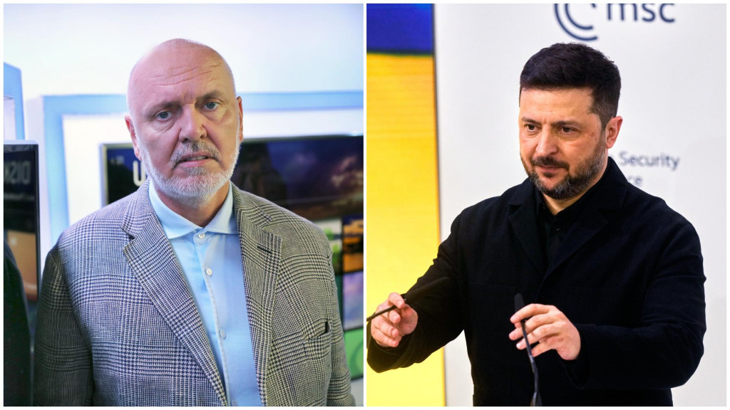 Na sn&iacute;mke ex&scaron;&eacute;f Slovnaftu Oszk&aacute;r Vil&aacute;gi a ukrajinsk&yacute; prezident Volodymyr Zelenskyj.

FOTO: HN, TASR