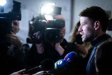 Na sn&iacute;mke poslanec N&aacute;rodnej rady Michal &Scaron;imečka (Progres&iacute;vne Slovensko). FOTO: TASR/Jakub Kotian