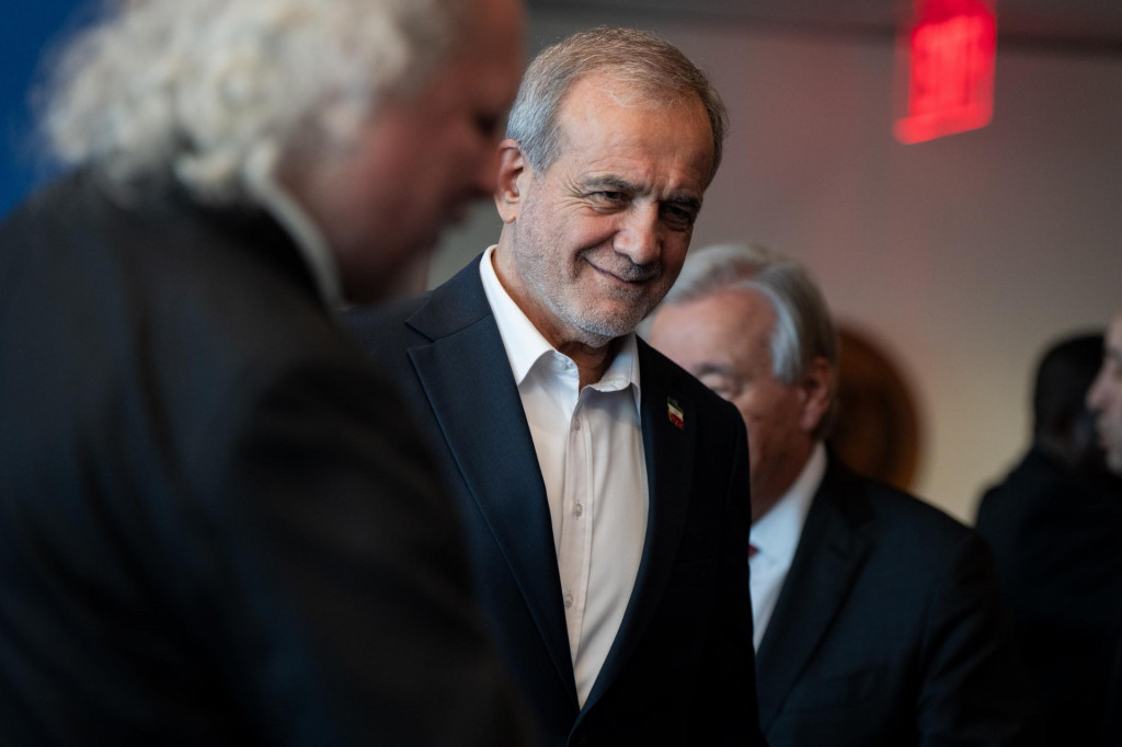 Ir&aacute;nsky prezident Mas&uacute;d Peze&scaron;kij&aacute;n. FOTO TASR/AP