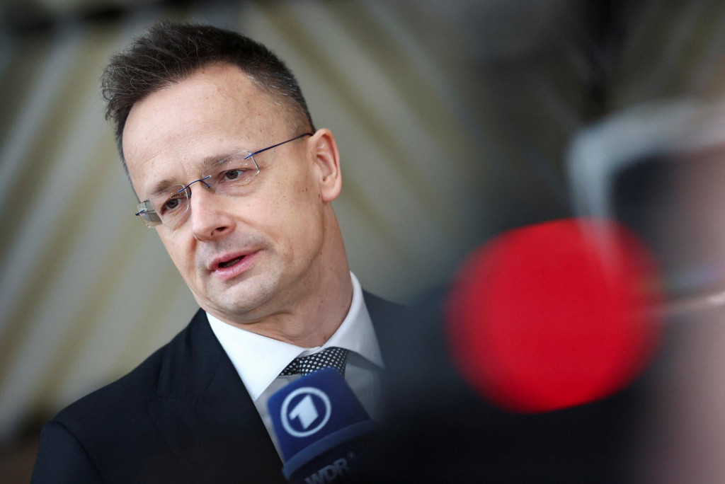Maďarsk&yacute; minister zahraničn&yacute;ch vec&iacute; P&eacute;ter Szijj&aacute;rt&oacute;. FOTO: REUTERS