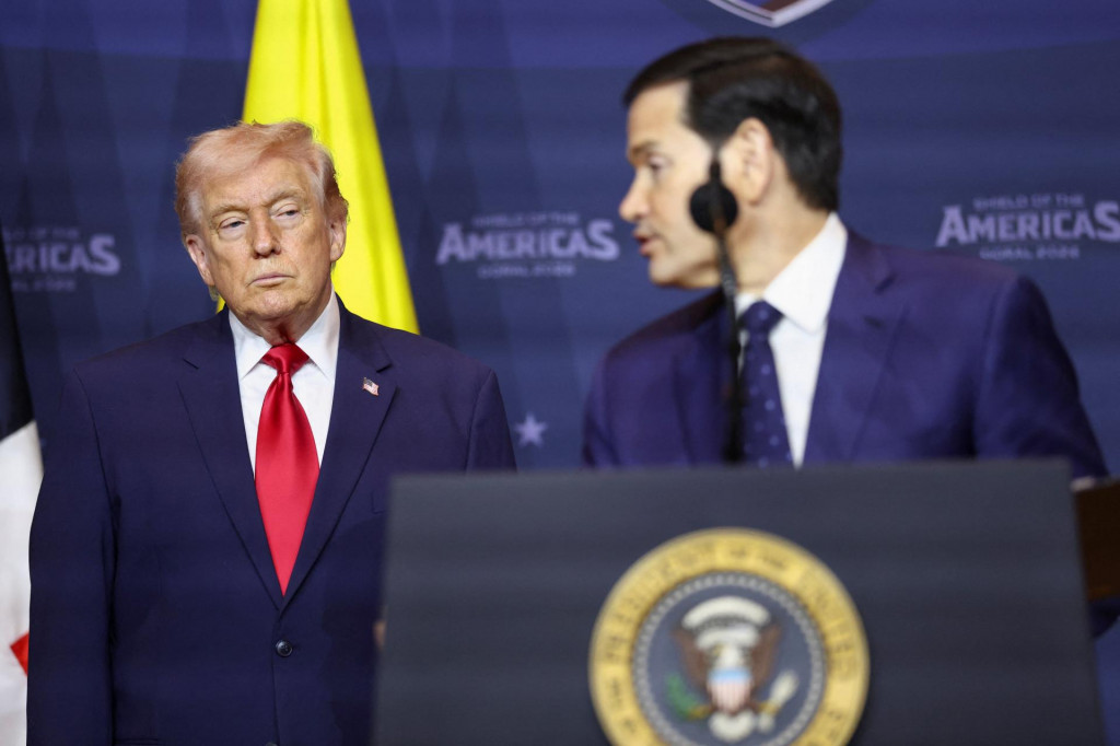 Marco Rubio a Donald Trump. FOTO: Reuters