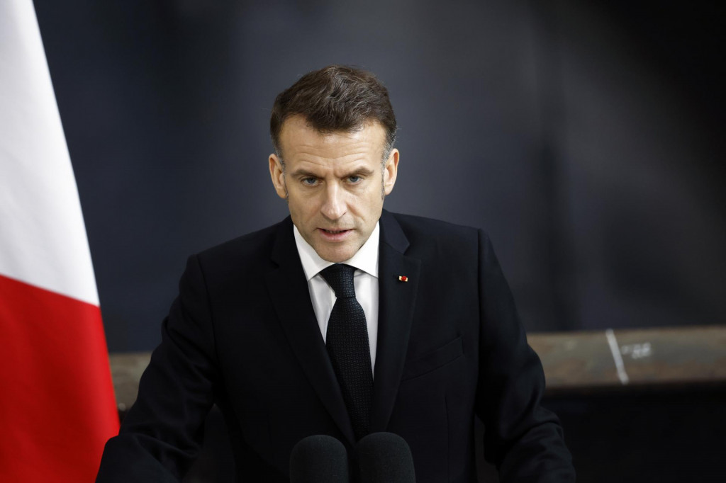 Na sn&iacute;mke prezident Franc&uacute;zska Emmanuel Macron. FOTO: TASR/AP