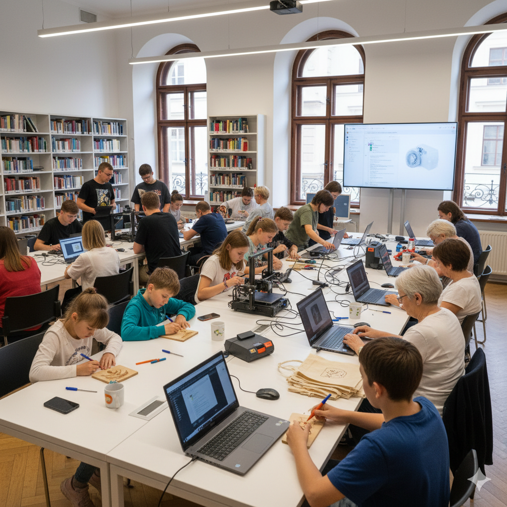 Modern&eacute; knižnice v regi&oacute;noch maj&uacute; učiť digit&aacute;lne zručnosti a pom&aacute;hať ľuďom zvl&aacute;dnuť online svet