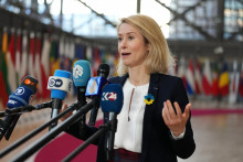 &Scaron;&eacute;fka diplomacie Eur&oacute;pskej &uacute;nie Kaja Kallasov&aacute;. FOTO: TASR/AP