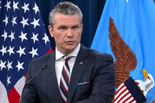 Na sn&iacute;mke minister obrany USA Pete Hegseth. FOTO: TASR/AP