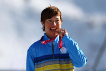 Bronzov&aacute; medailistka Oleksandra Kononovov&aacute; z Ukrajiny. FOTO: Reuters