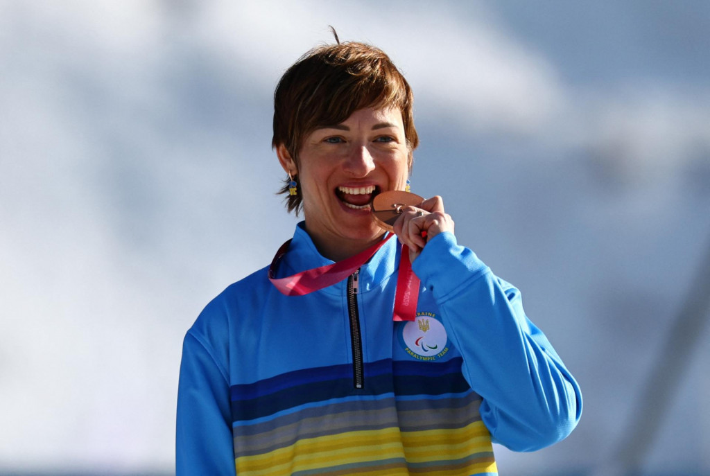 Bronzov&aacute; medailistka Oleksandra Kononovov&aacute; z Ukrajiny. FOTO: Reuters